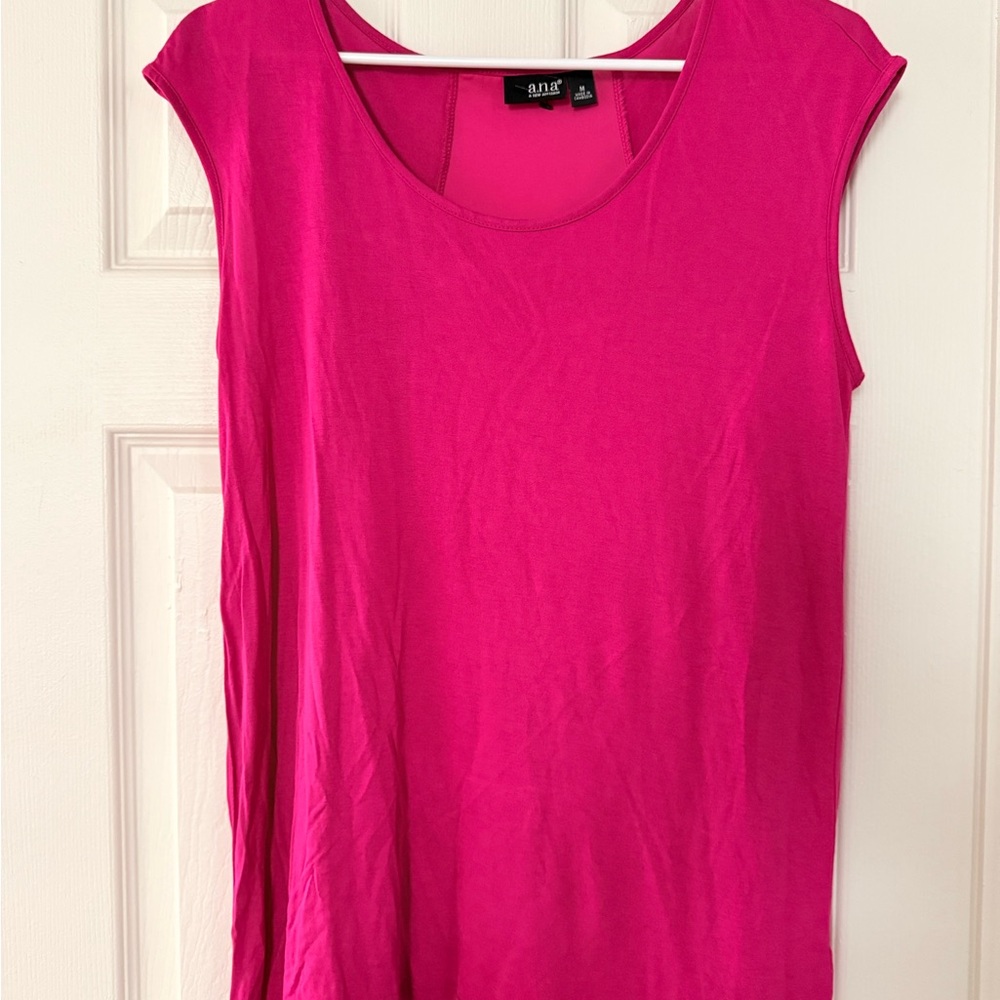 a.n.a Bright Pink Sleeveless Blouse